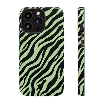 Stylish Mint Zebra Print Phone Case