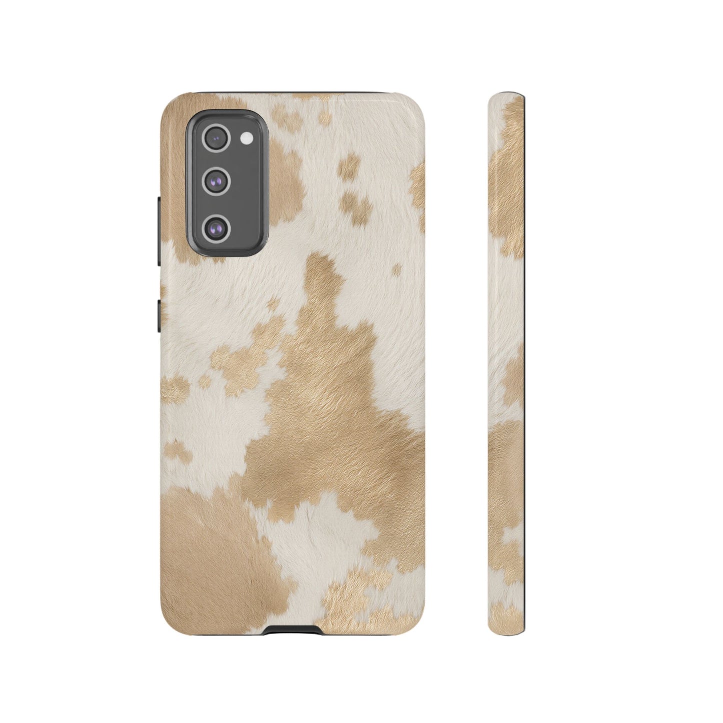 Elegant Champagne Cow Print Phone Case