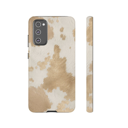Elegant Champagne Cow Print Phone Case