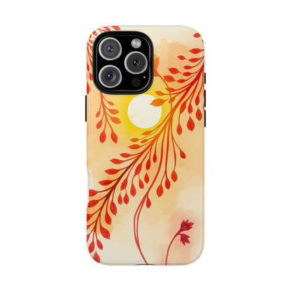 iPhone 16 Pro Max / Glossy Phone Case - Boho Chic Watercolour Sunset Design Phone Case