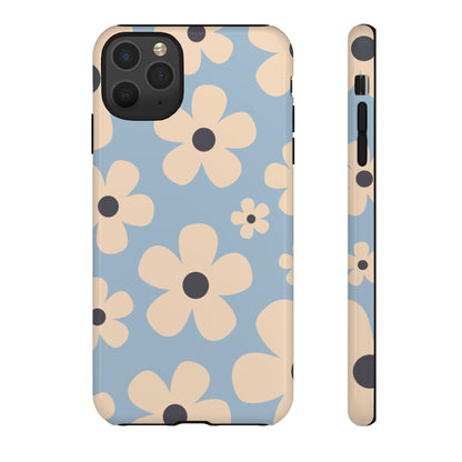 Cute Light Blue & Cream Daisy Pattern Phone Case - Blue Phone Case - iPhone 11 Pro Max / Glossy