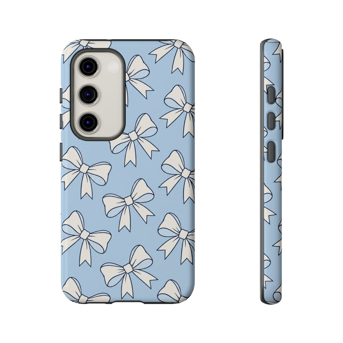 Chic Powder Blue Bow Pattern Phone Case