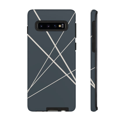 Phone Case - Abstract Blue with Beige Lines Phone Case