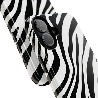 Modern Monochrome Zebra Print Phone Case