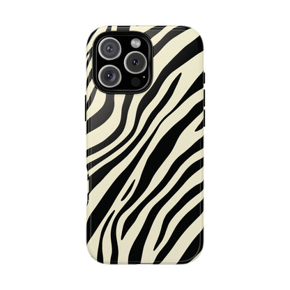 Modern Neutral Zebra Print Phone Case