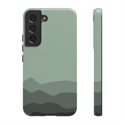 Green Abstract Waves Protective Phone Case - Green Phone Case - Samsung Galaxy S22 / Glossy