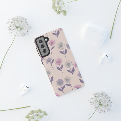 Pretty Pink & Purple Daisy Pattern Phone Case