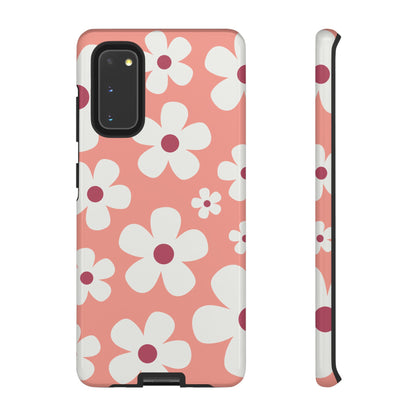 Samsung Galaxy S20 / Glossy Phone Case - Cute Pink Daisy Pattern #2 Phone Case