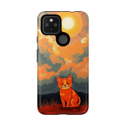 Acrylic Painting Style Cat Design Phone Case