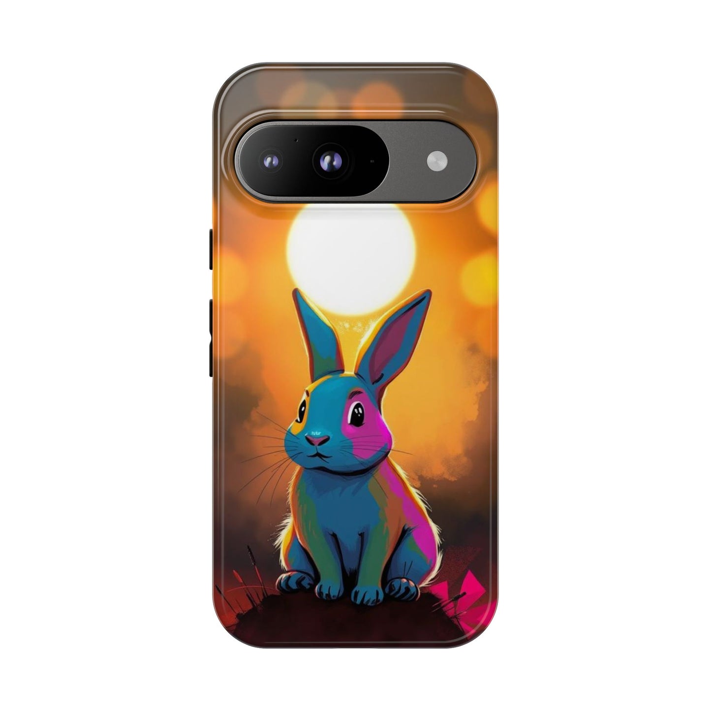 Google Pixel 9 / Glossy Phone Case - Pop Art Rabbit Design Phone Case