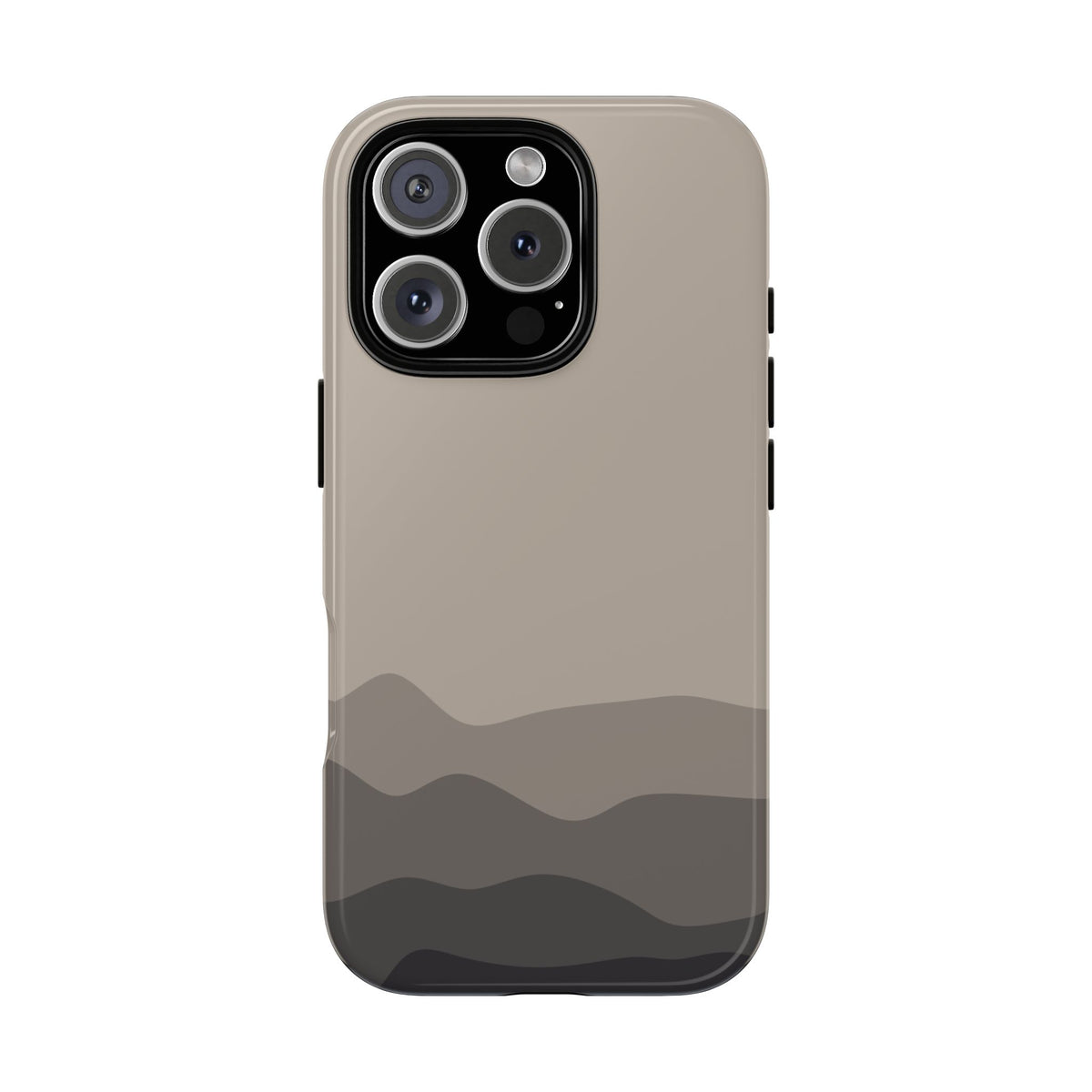 Beige Abstract Waves Protective Phone Case - Beige Phone Case - iPhone 16 Pro / Glossy