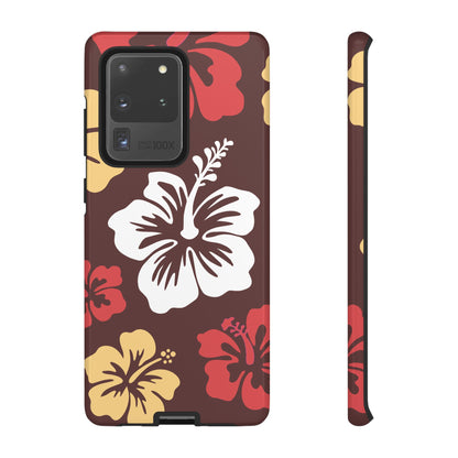 Samsung Galaxy S20 Ultra / Glossy Phone Case - ’Hibiscus Retro Pattern #2’ Phone Case