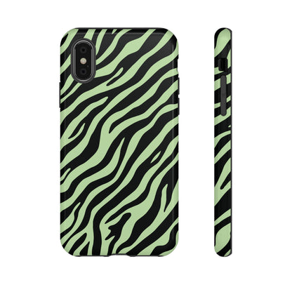 Stylish Mint Zebra Print Phone Case