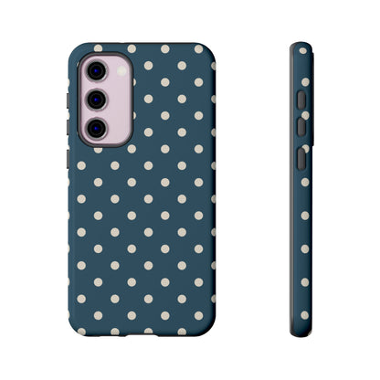 Blue & White Dot Pattern Phone Case