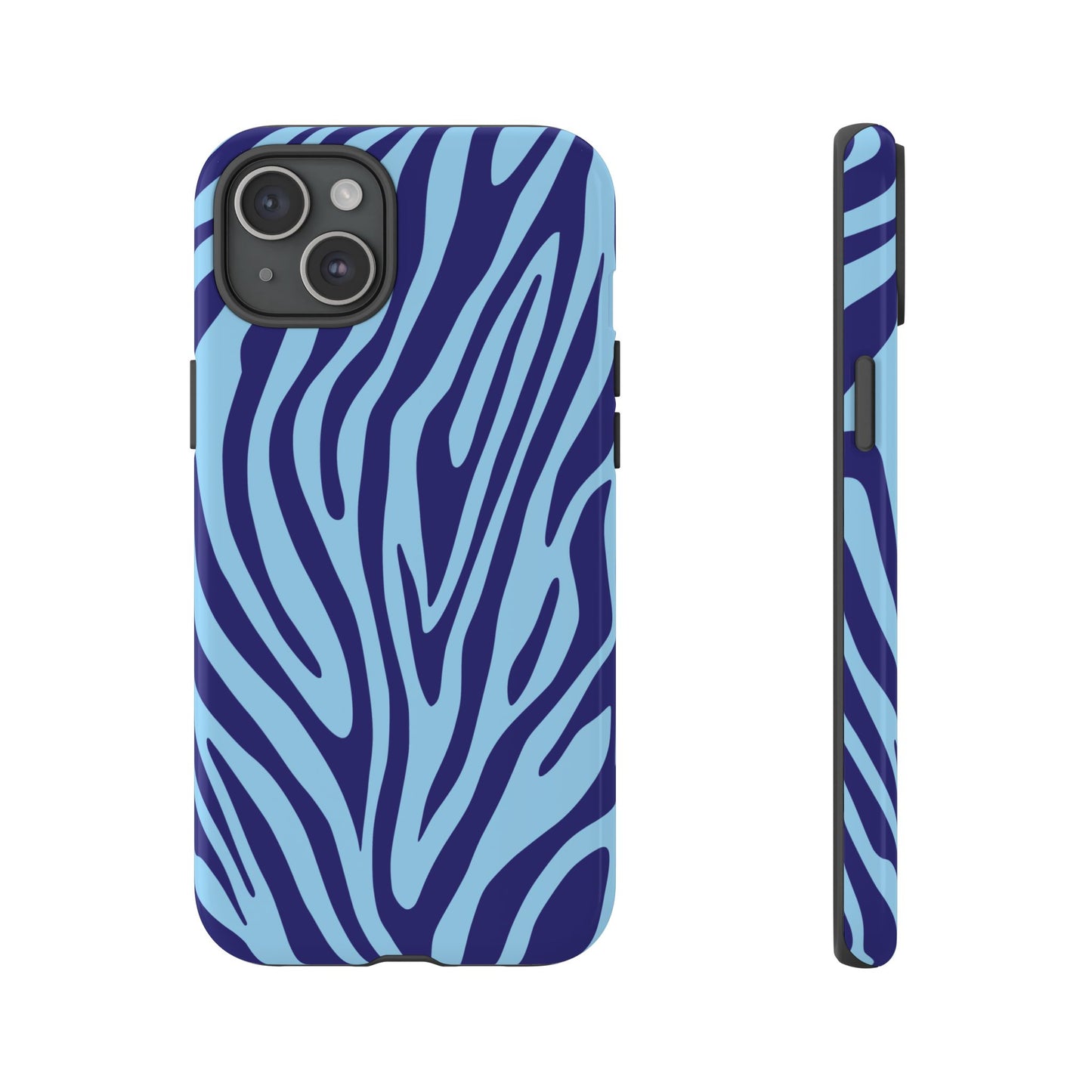 Boutique Sky Blue Tiger Print Phone Case
