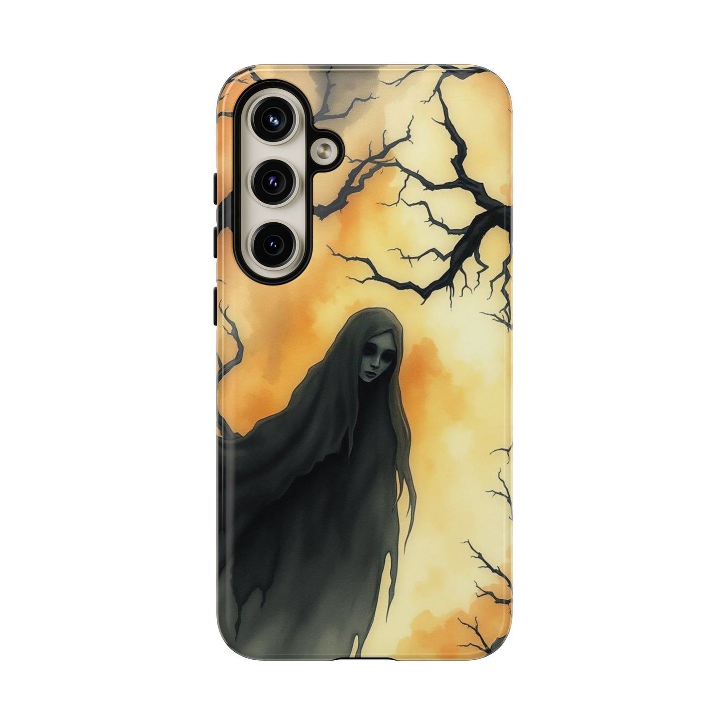 Samsung Galaxy S24 Plus / Glossy Phone Case - Watercolour Gothic Deathly Woman Phone Case