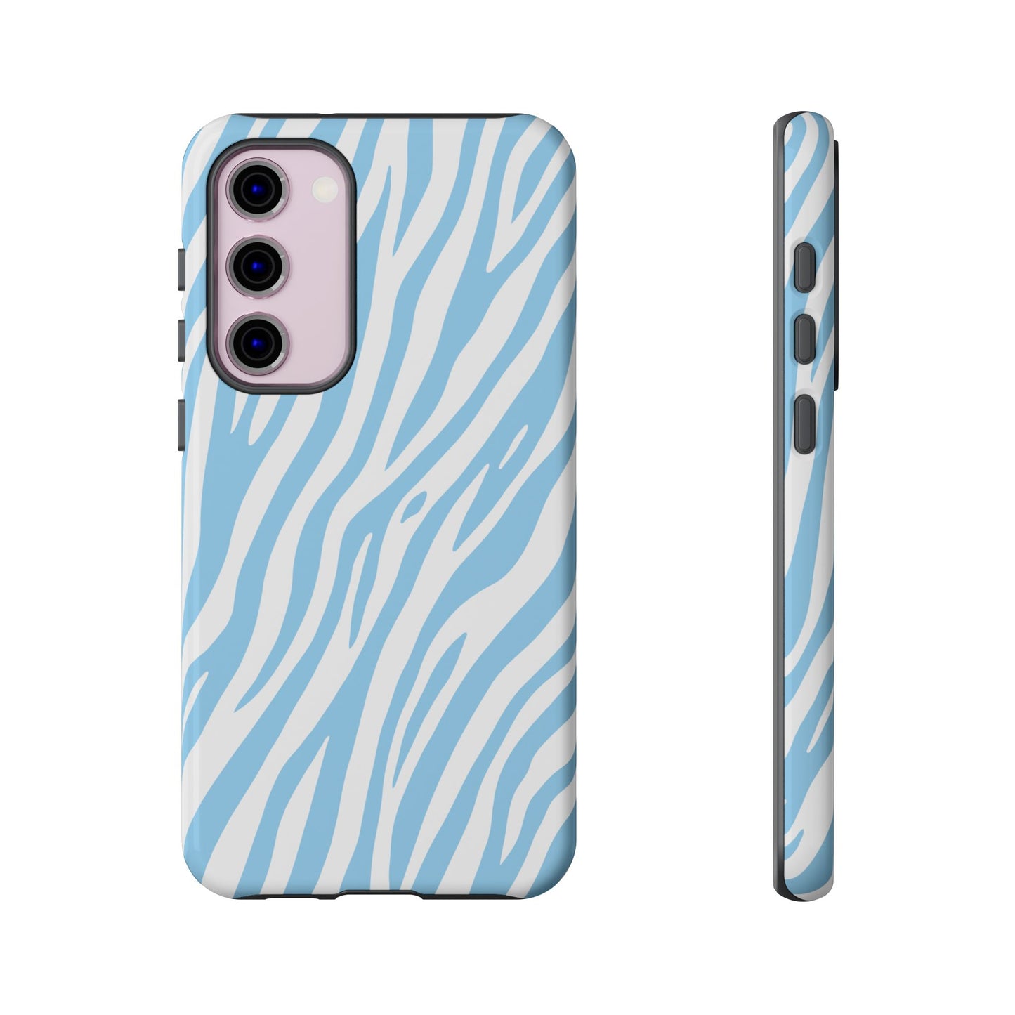 Sky Blue Tiger Print Phone Case