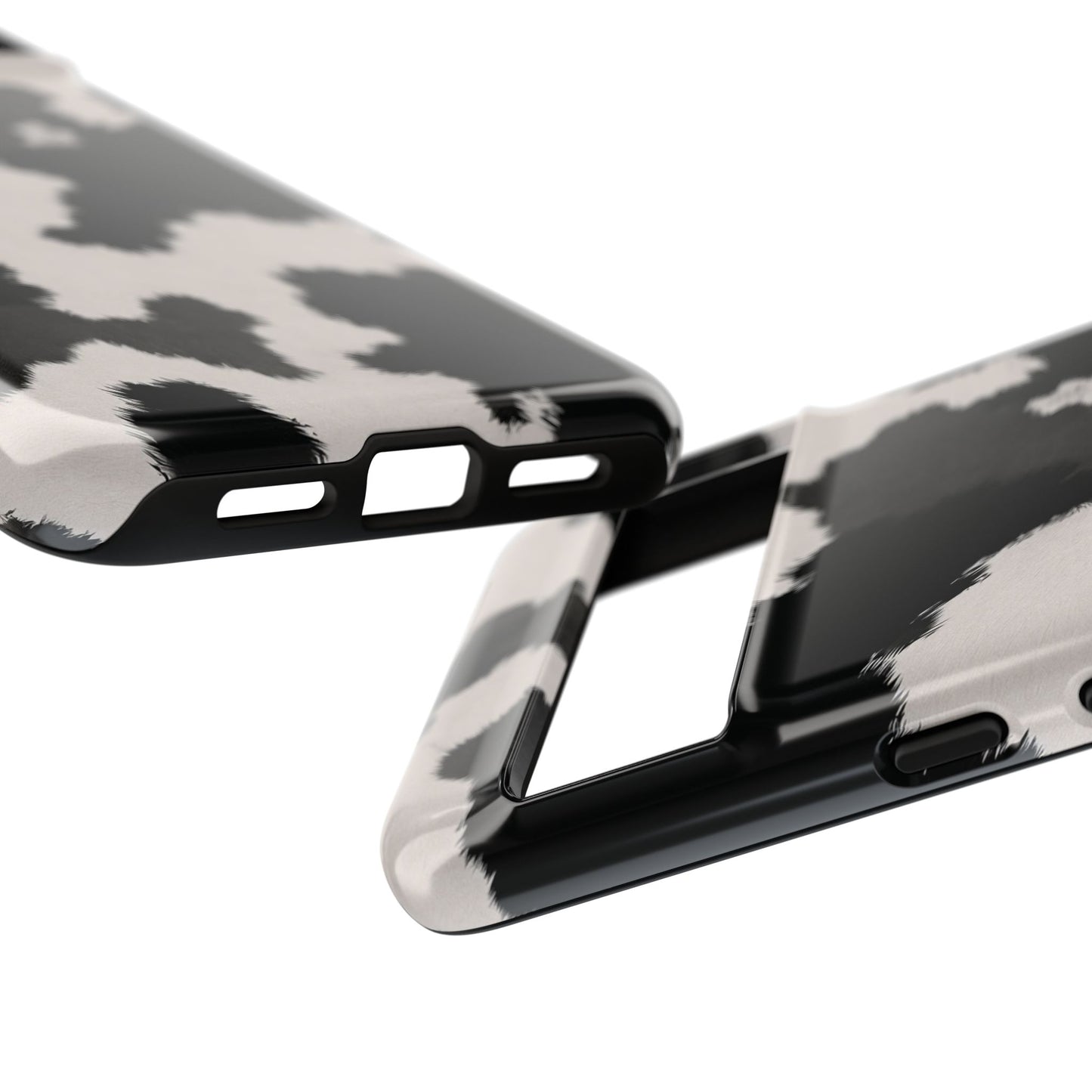 Modern Monochrome Cow Print Phone Case