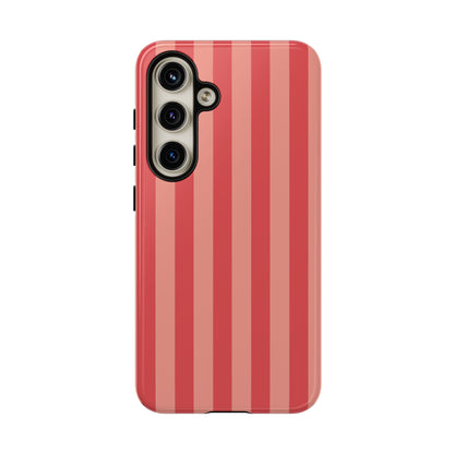 Samsung Galaxy S24 / Glossy Phone Case - ’Light Pink Stripe Pattern’ Phone Case