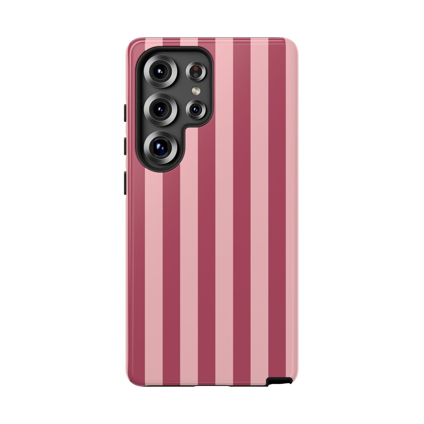Samsung Galaxy S25 Ultra / Glossy Phone Case - ’Pink Stripe Pattern’ Phone Case