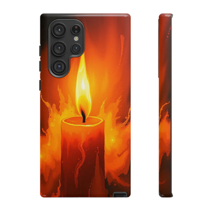 Samsung Galaxy S22 Ultra / Glossy Phone Case - Red Candle Phone Case
