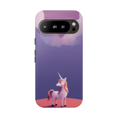 Google Pixel 9 Pro / Glossy Phone Case - Cute Unicorn & Cloud Design Phone Case