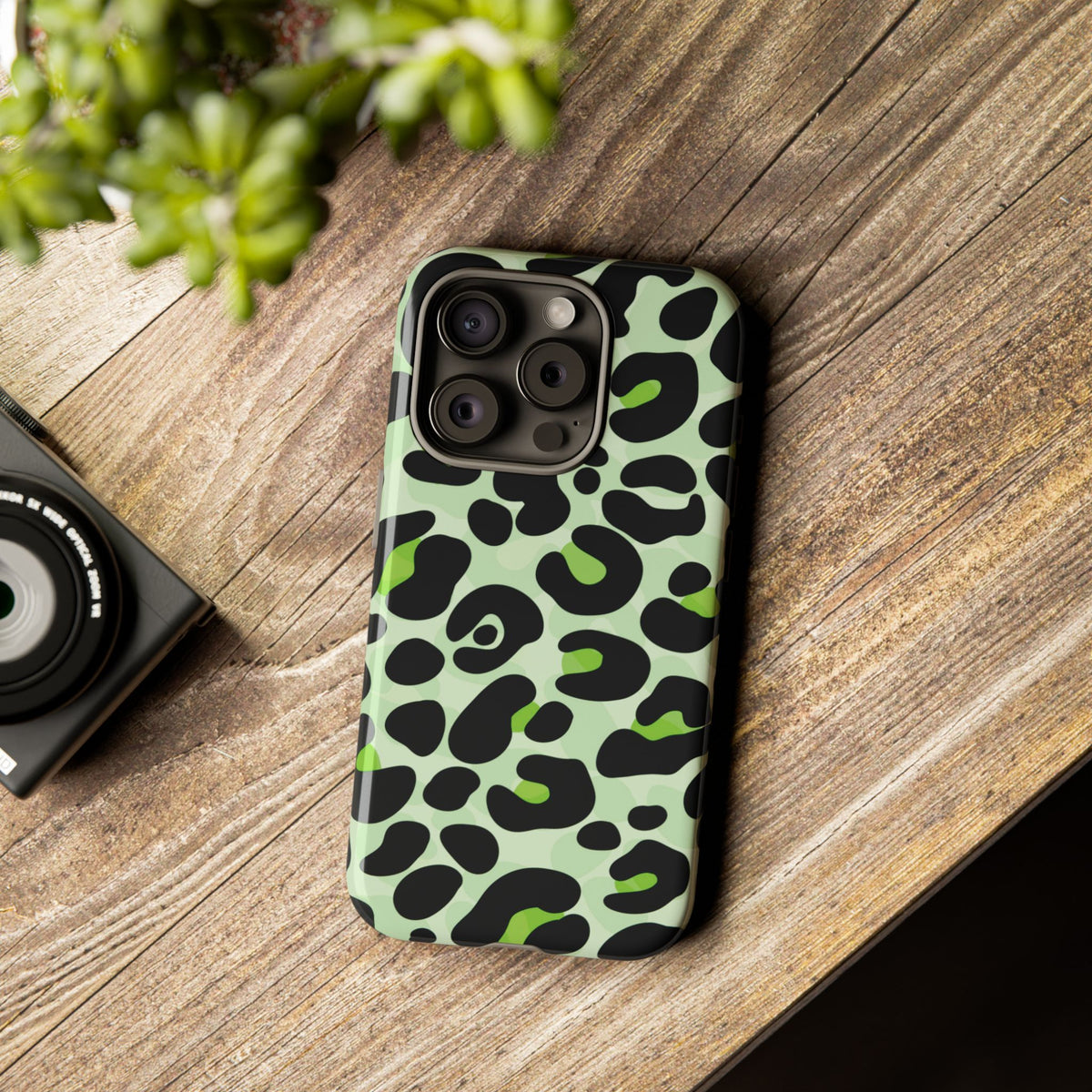 Fresh Mint Leopard Print Phone Case - Orange Phone Case