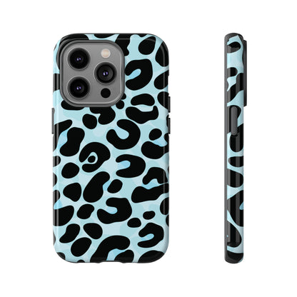 Cool Aqua Leopard Print Phone Case