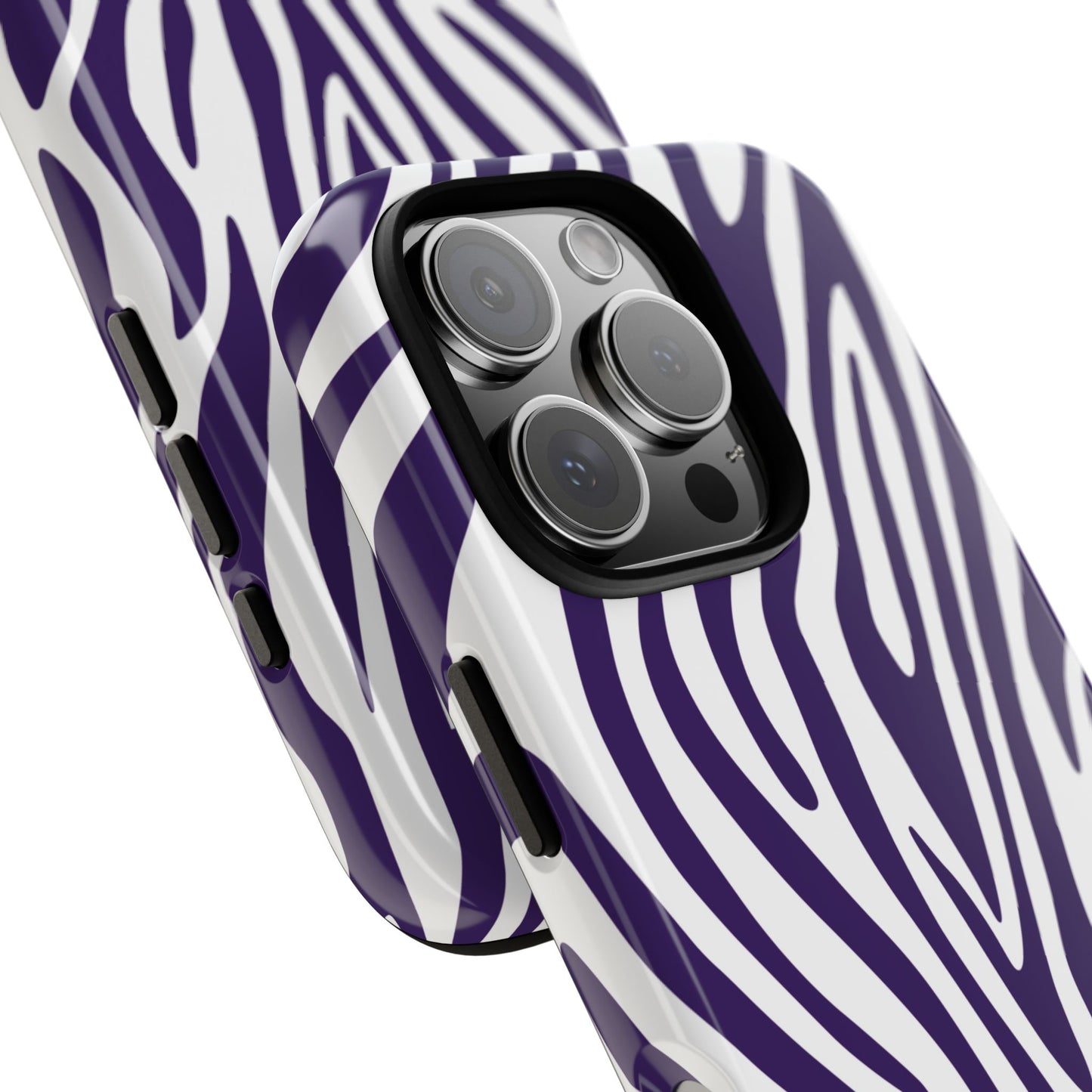 Graphic Purple Tiger Print Phone Case