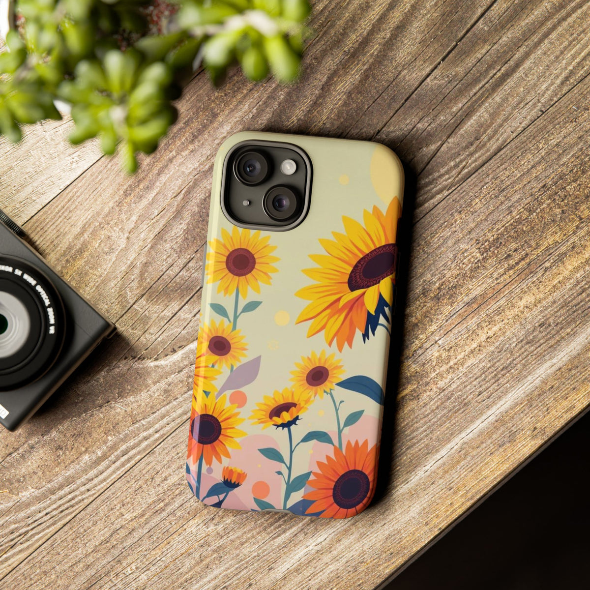 Modern Flat Sunflower Design Phone Case - Multicolor Phone Case