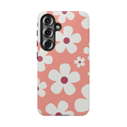 Cute Pink Daisy Pattern #2 Phone Case - Pink Phone Case - Samsung Galaxy S25 / Glossy