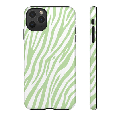 Mint Tiger Print Phone Case