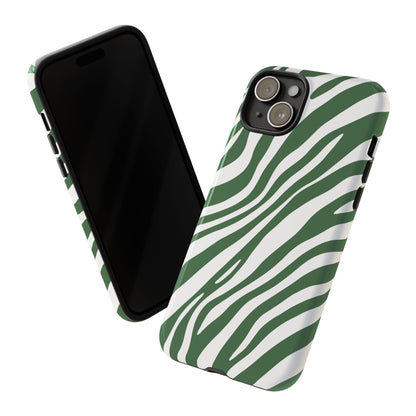 Modern Sage Zebra Print Phone Case