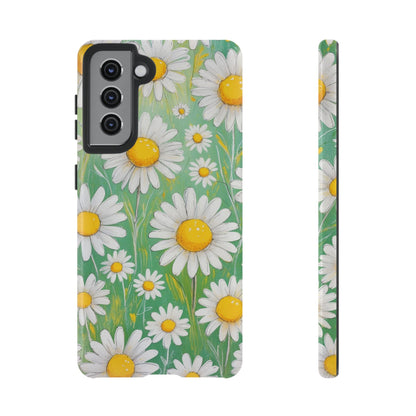 Samsung Galaxy S21 / Glossy Phone Case - Daisies Floral Pattern 4 Phone Case