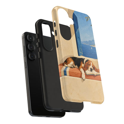 Basset Hound Unfinished Chapter Phone Case - Multicolor Phone Case