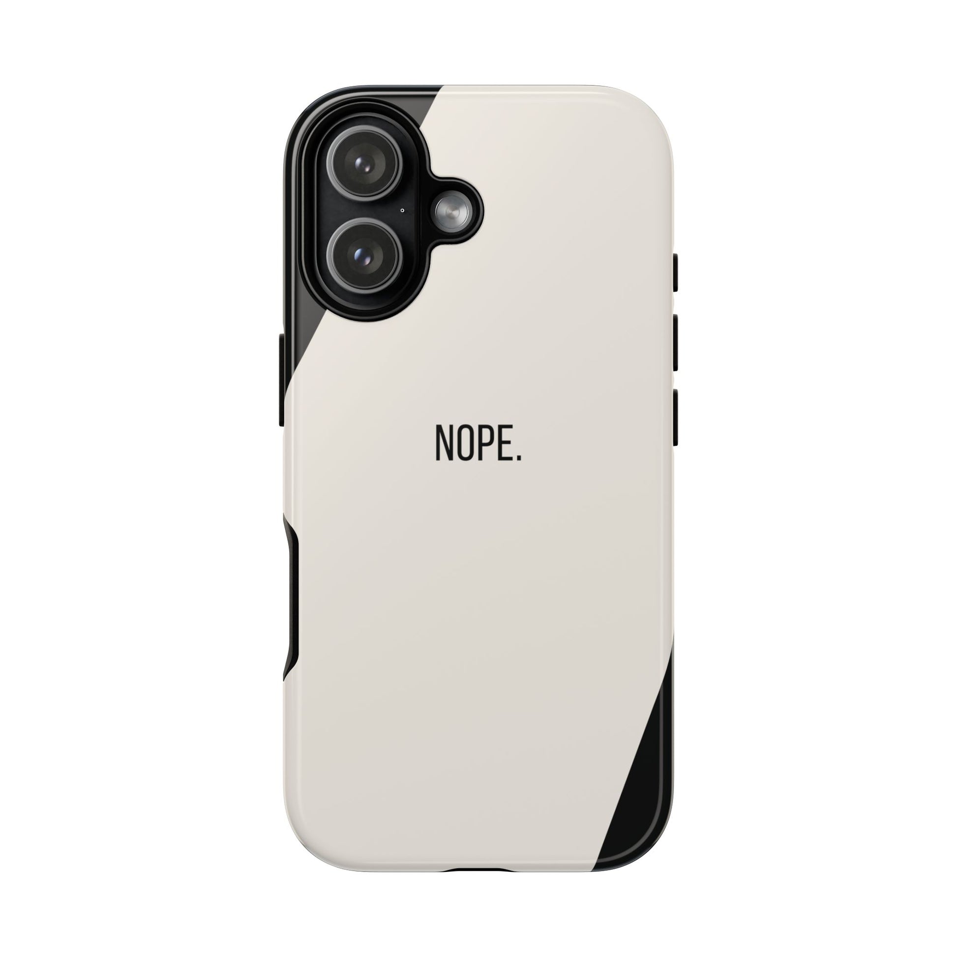 iPhone 17 / Glossy Phone Case - Sassy Statement Case ’Nope’ in Black & White