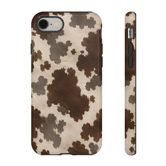 Stylish Mocha Cow Print Phone Case