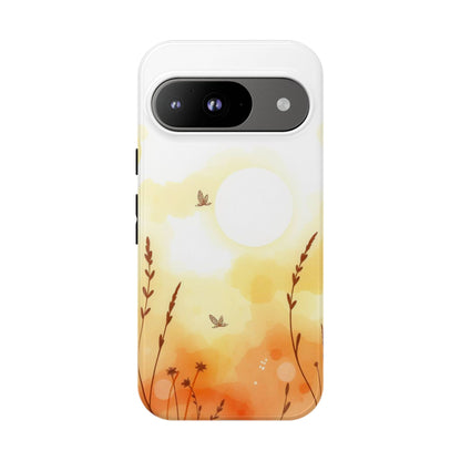 Google Pixel 9 / Glossy Phone Case - Boho Chic Watercolour Wildflower Pattern Phone Case