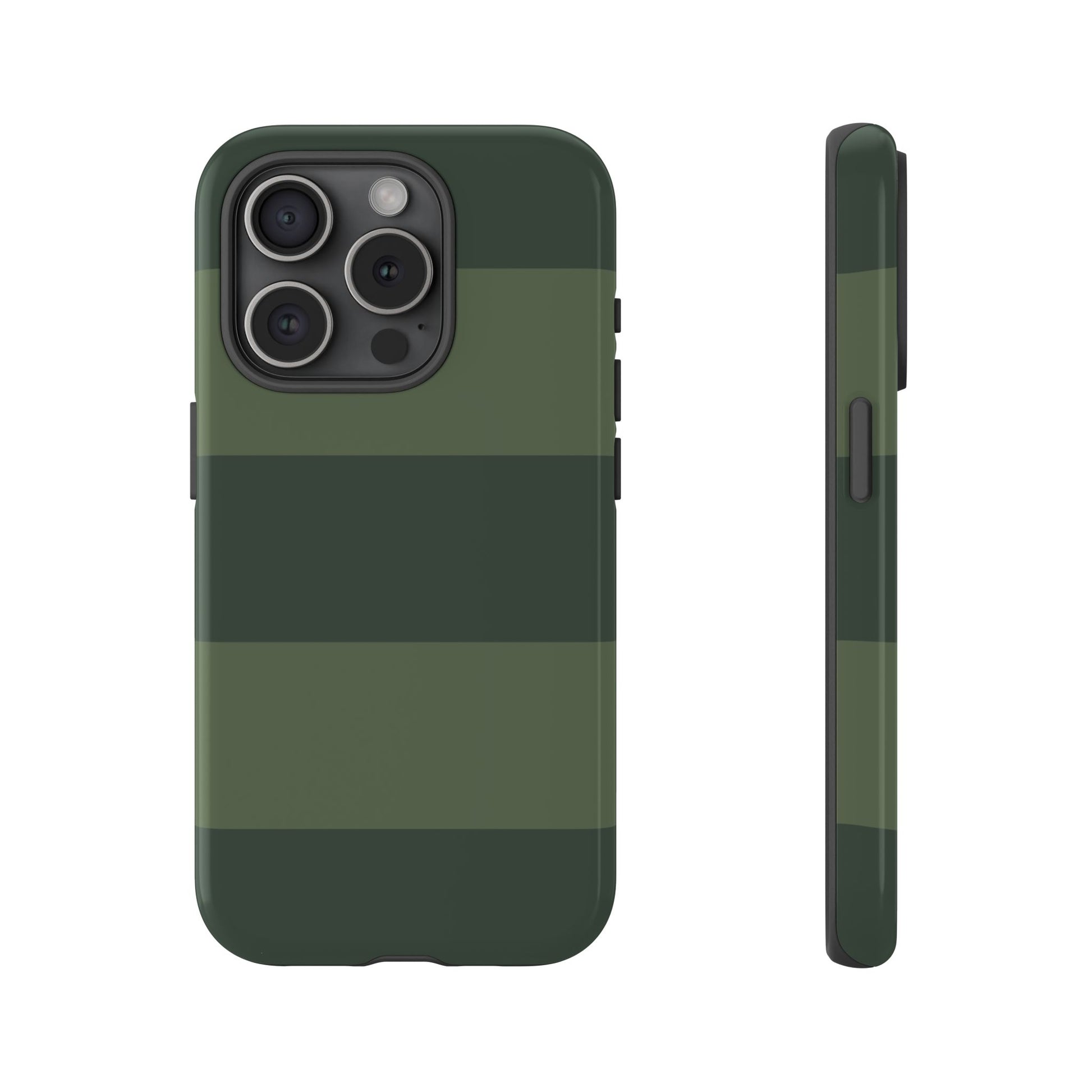 Green Horizontal Stripe Pattern Phone Case - Green Phone Case - iPhone 15 Pro / Glossy