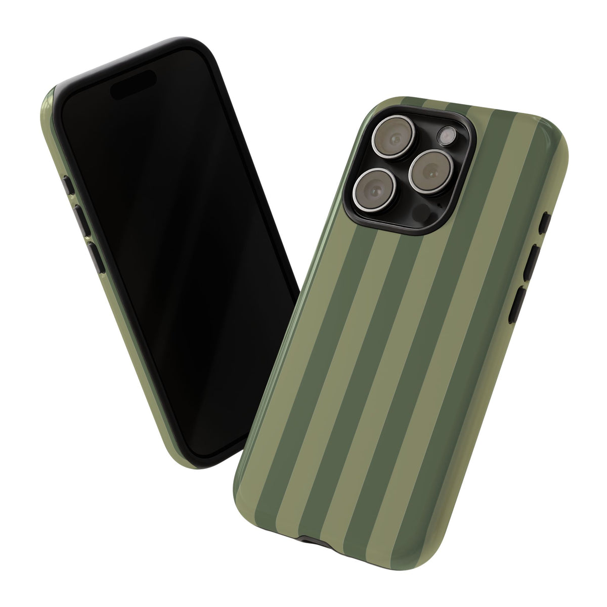 Green Stripe Pattern Phone Case - Green Phone Case