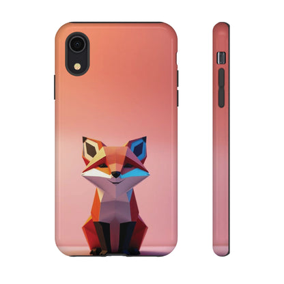 iPhone XR / Glossy Phone Case - Origami Fox Design Phone Case
