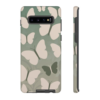 Phone Case - Minimalist Light Green Butterfly Pattern Phone Case
