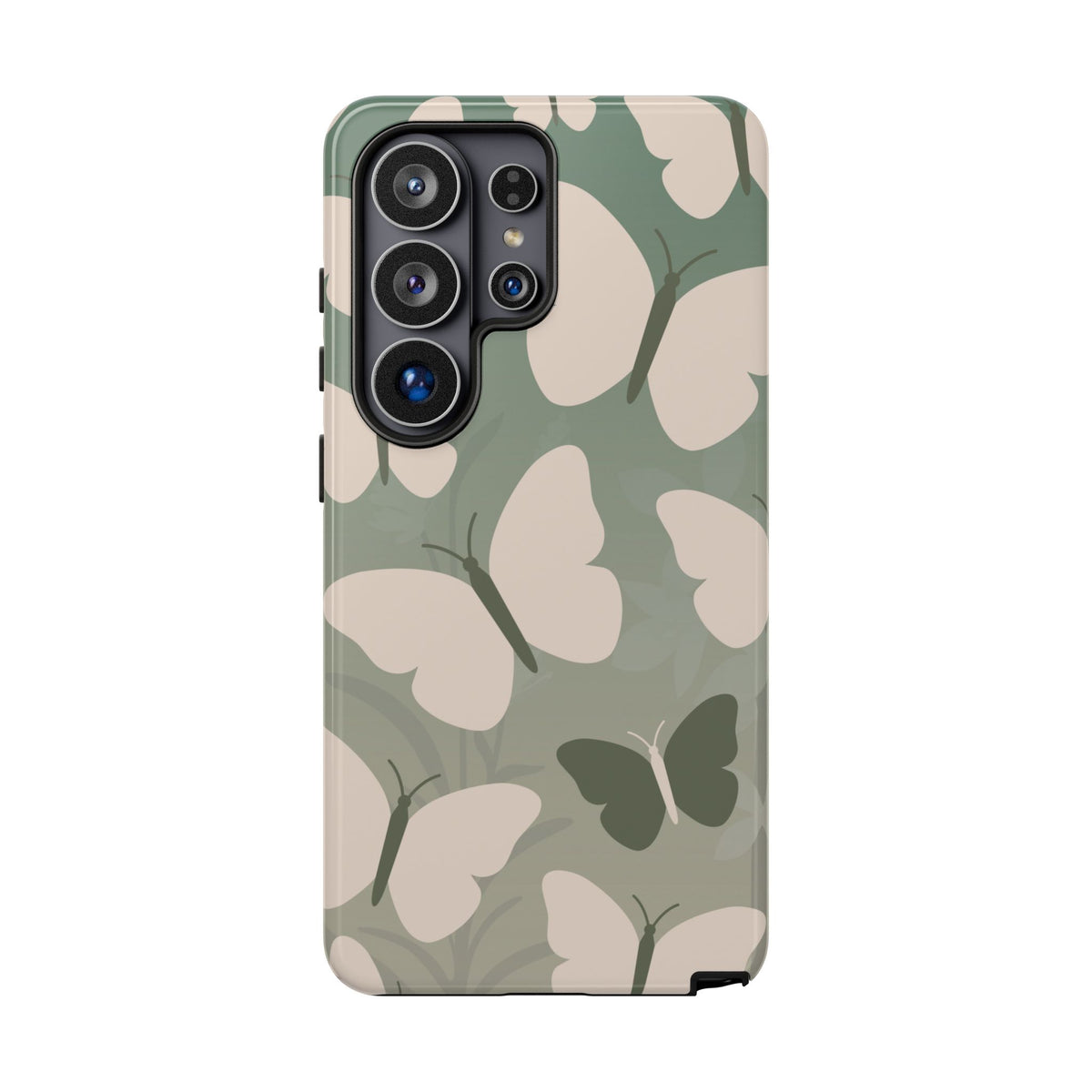 Minimalist Light Green Butterfly Pattern Phone Case - Green Phone Case - Samsung Galaxy S26 Ultra / Glossy