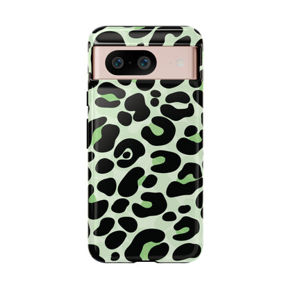Chic Sage Leopard Print Phone Case