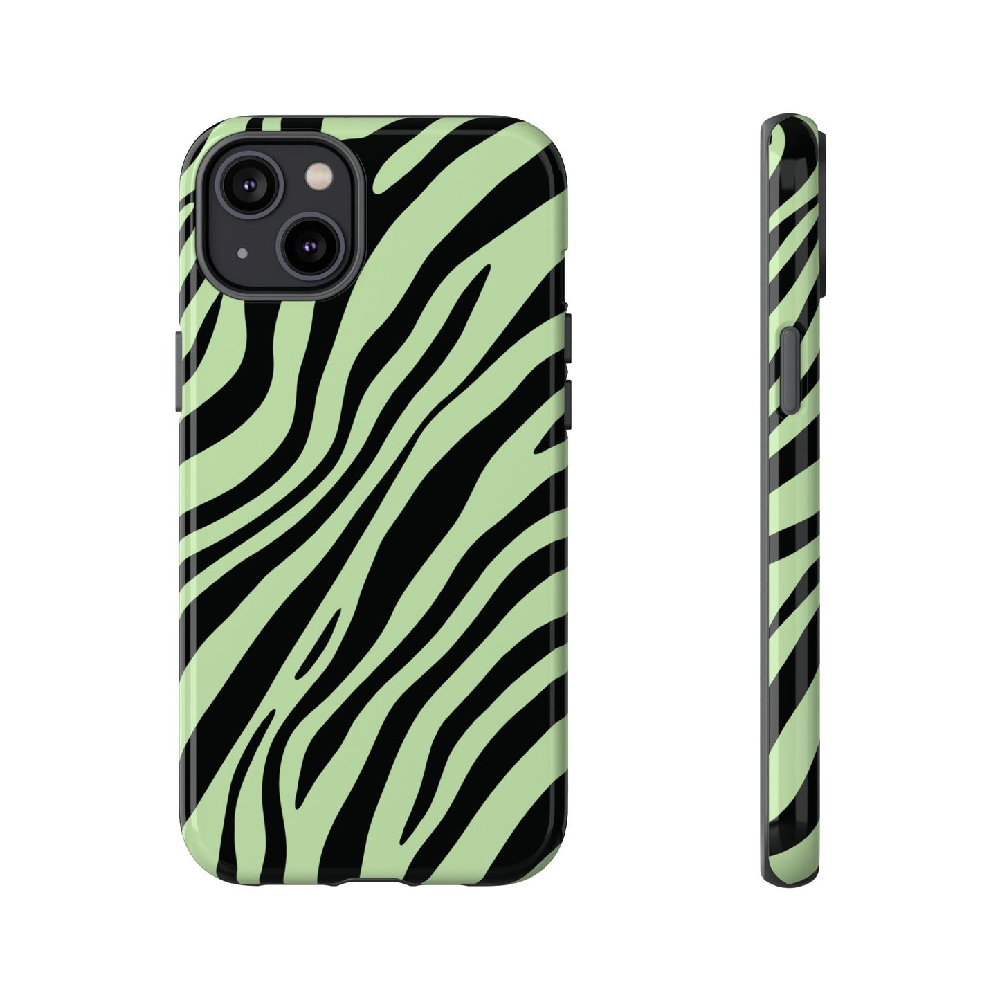 Modern Mint Zebra Print Phone Case