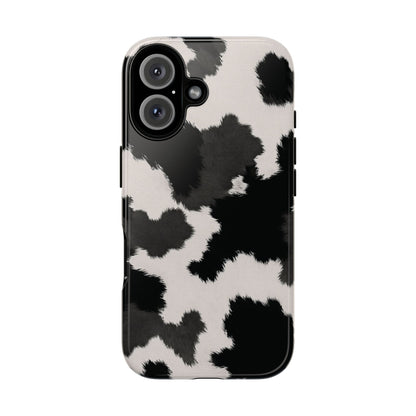 Modern Monochrome Cow Print Phone Case