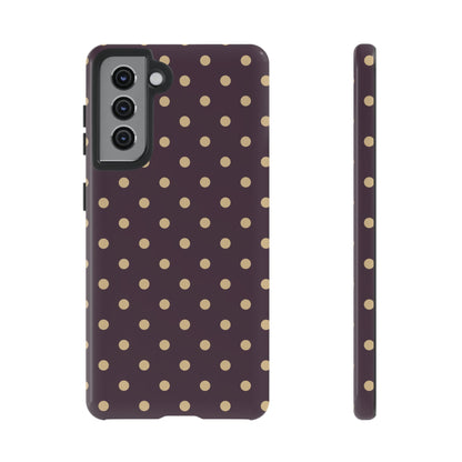 Purple with Yellow Dot Pattern Phone Case