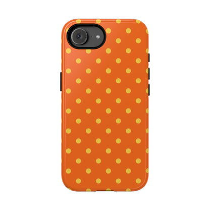 Trendy Orange & Yellow Dot Pattern Phone Case - Orange Phone Case - iPhone 17e / Glossy
