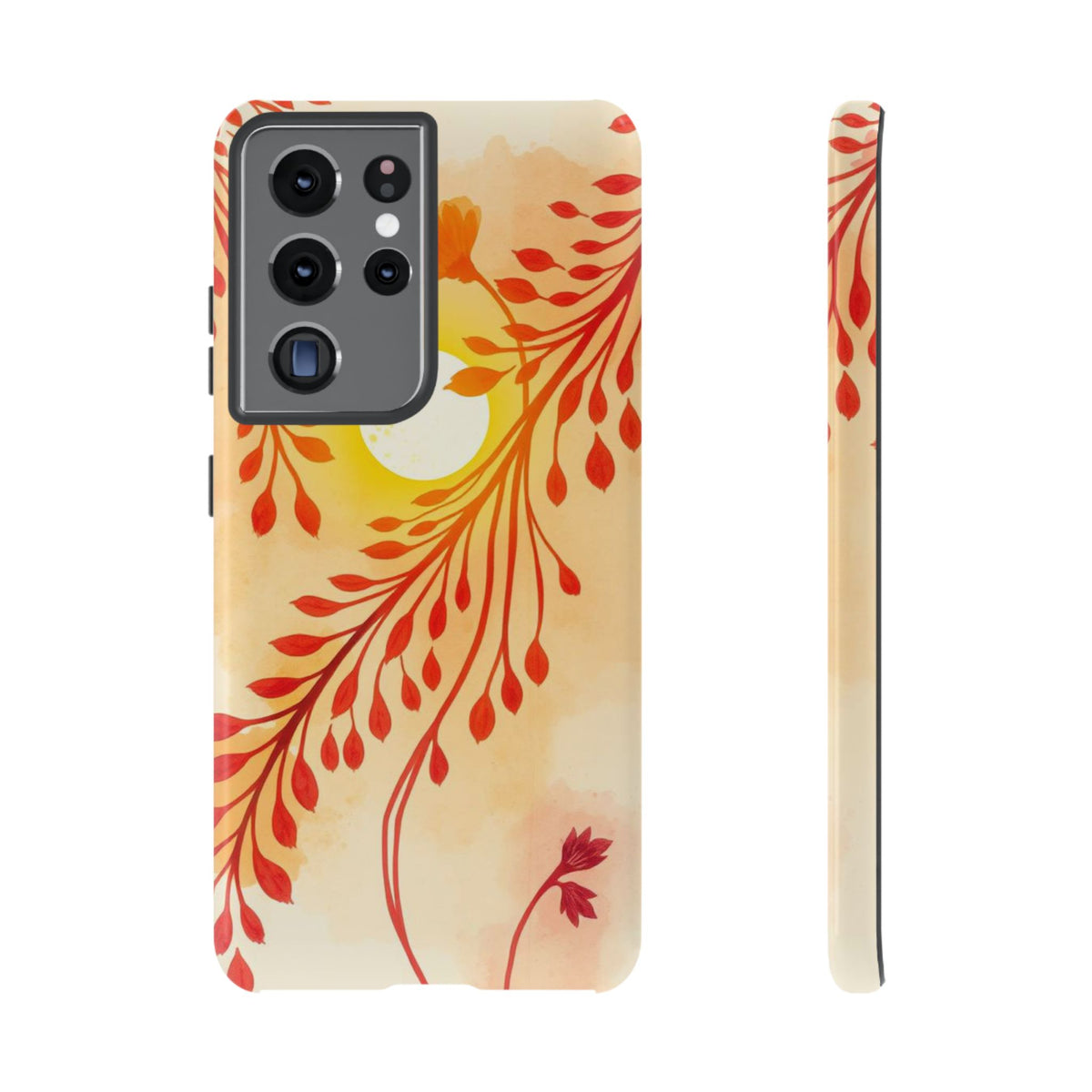 Boho Chic Watercolour Sunset Design Phone Case - Multicolor Phone Case - Samsung Galaxy S21 Ultra / Glossy