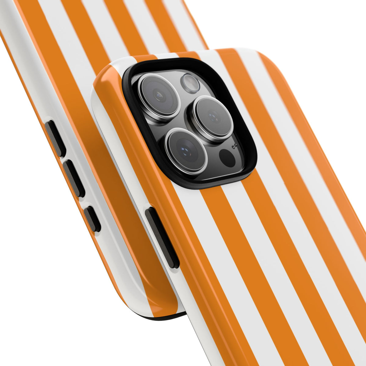 Simple Yellow & White Stripe Pattern Phone Case - White Phone Case